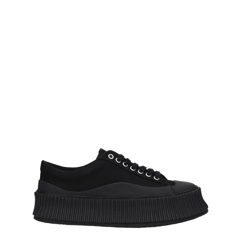 Jil Sander Black Fabric Chunky Sneakers - EU36/US6