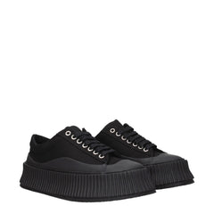 Jil Sander Black Fabric Chunky Sneakers - EU36/US6