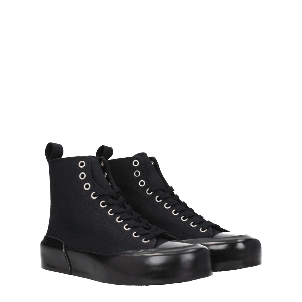 Jil Sander Black Fabric High Tops