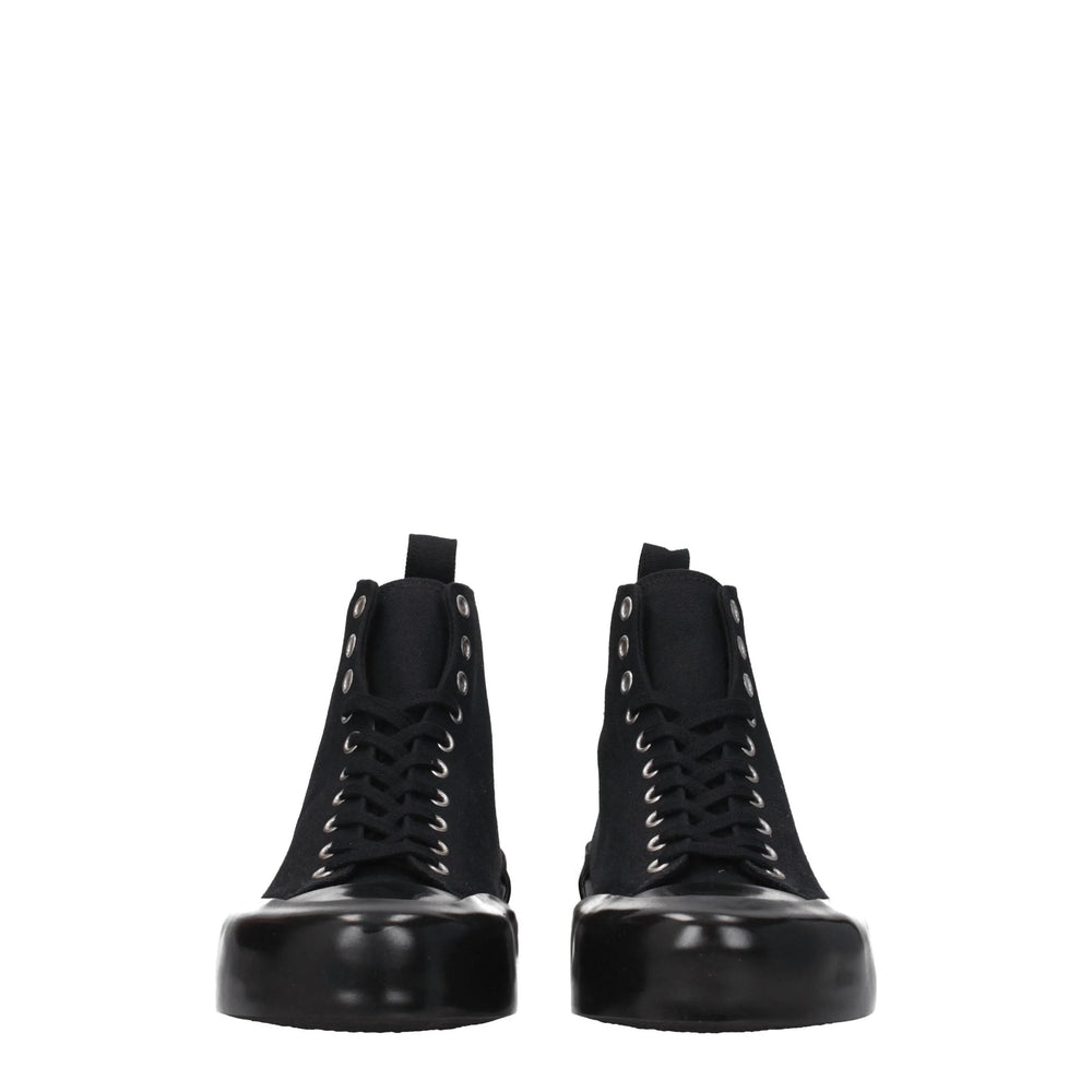 Jil Sander Black Fabric High Tops - Sneakers