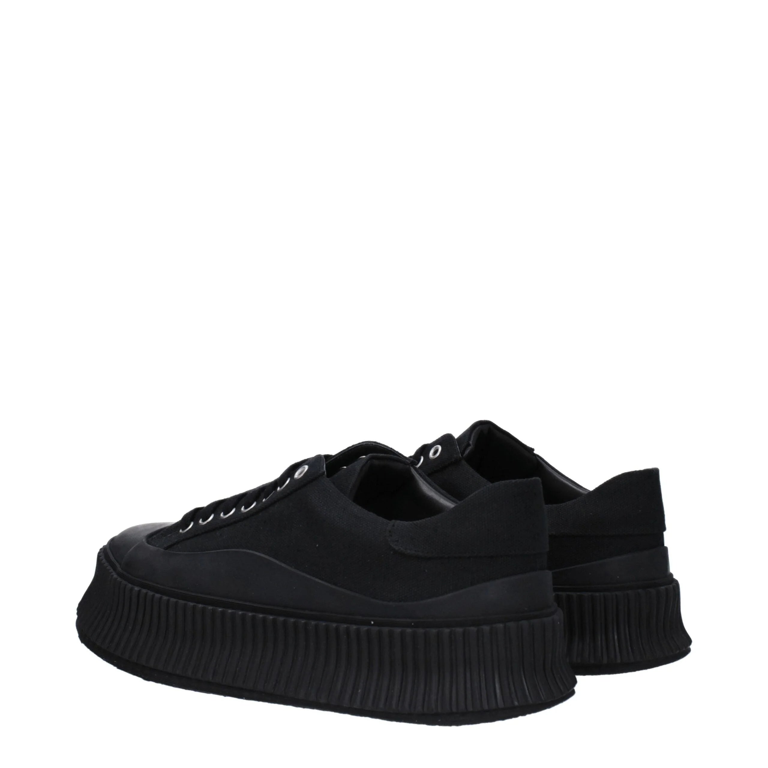Jil Sander Black Fabric Platform Sneakers - EU45/US12 - Sneakers
