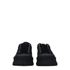 Jil Sander Black Fabric Platform Sneakers - EU45/US12