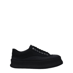 Jil Sander Black Fabric Platform Sneakers - EU45/US12