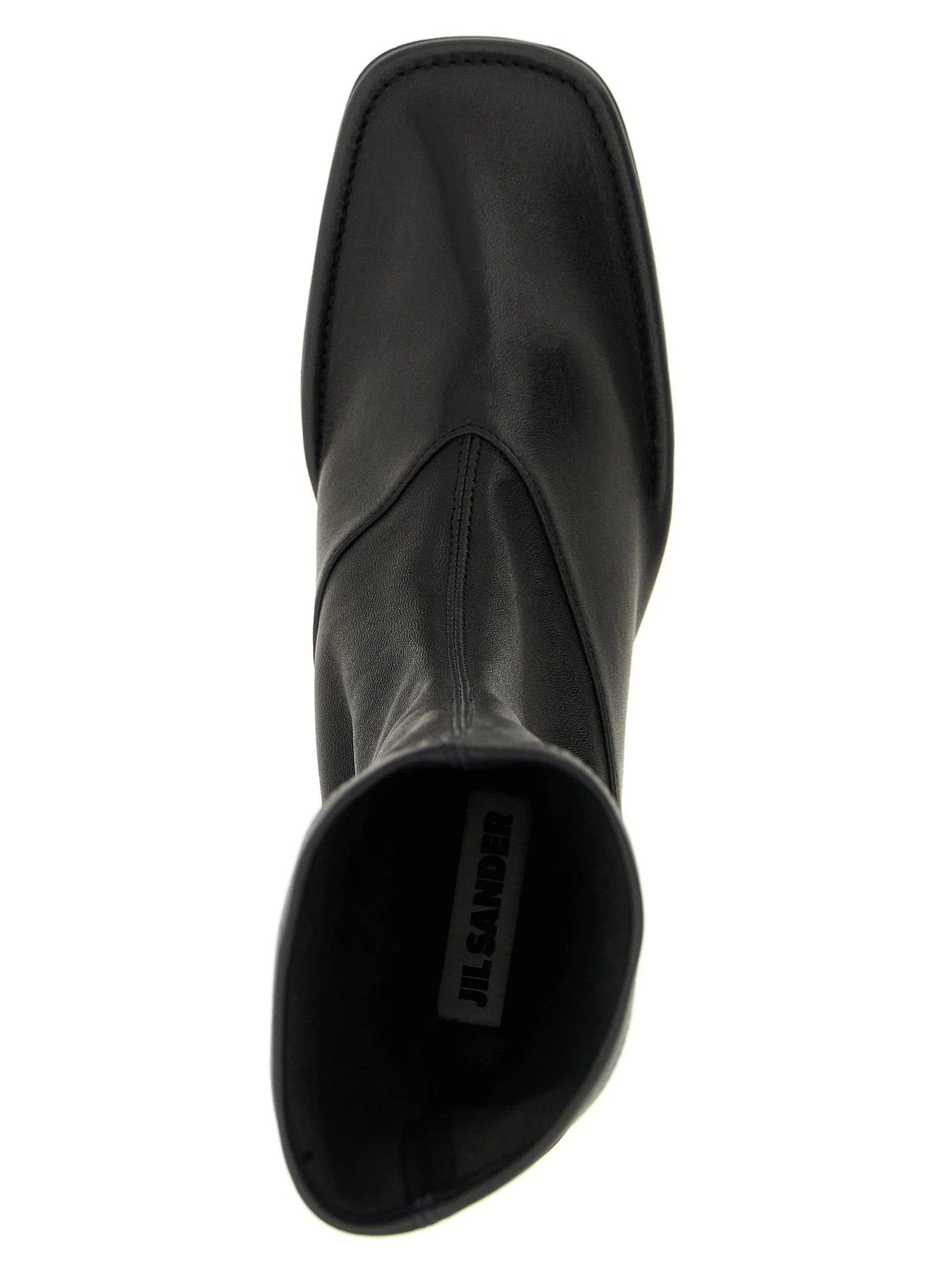 Jil Sander Black Lamb Leather Ankle Boots