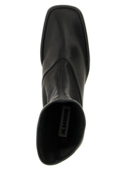 Jil Sander Black Lamb Leather Ankle Boots