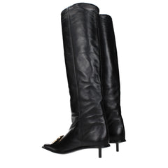 Jil Sander Black Leather Ankle Boots