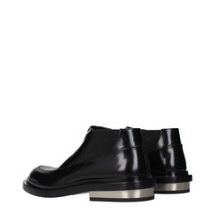 Jil Sander Black Leather Ankle Boots