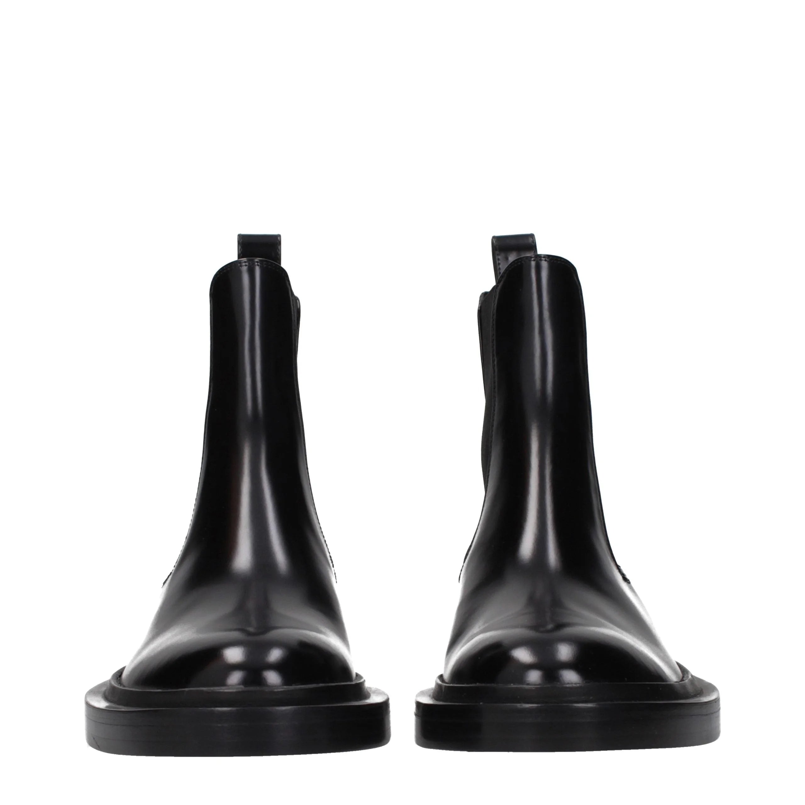 Jil Sander Black Leather Ankle Boots