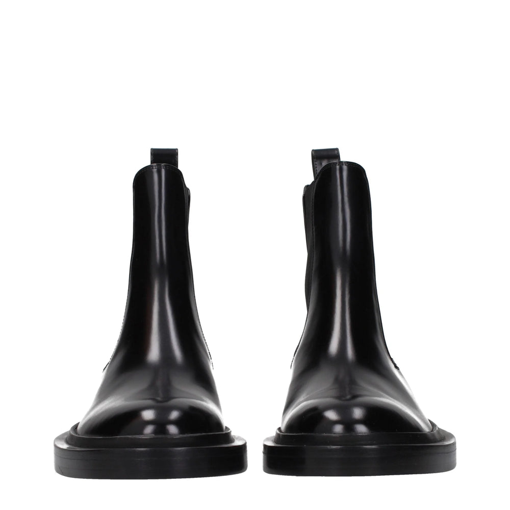 Jil Sander Black Leather Ankle Boots