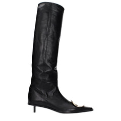 Jil Sander Black Leather Ankle Boots