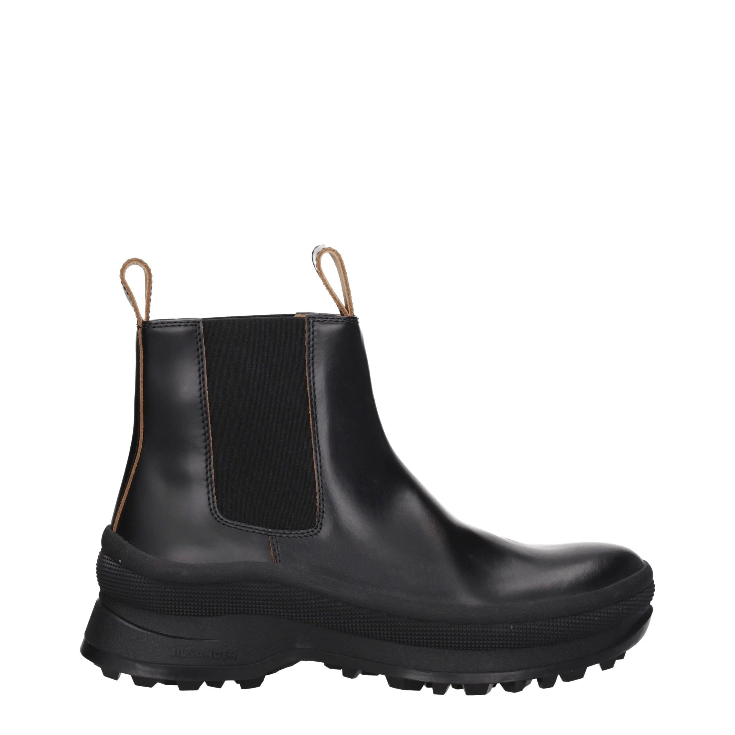 Jil Sander Black Leather Ankle Boots - EU40/US7