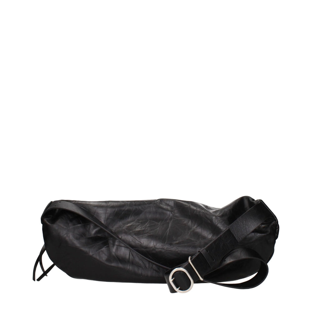 Jil Sander Black Leather Backpack