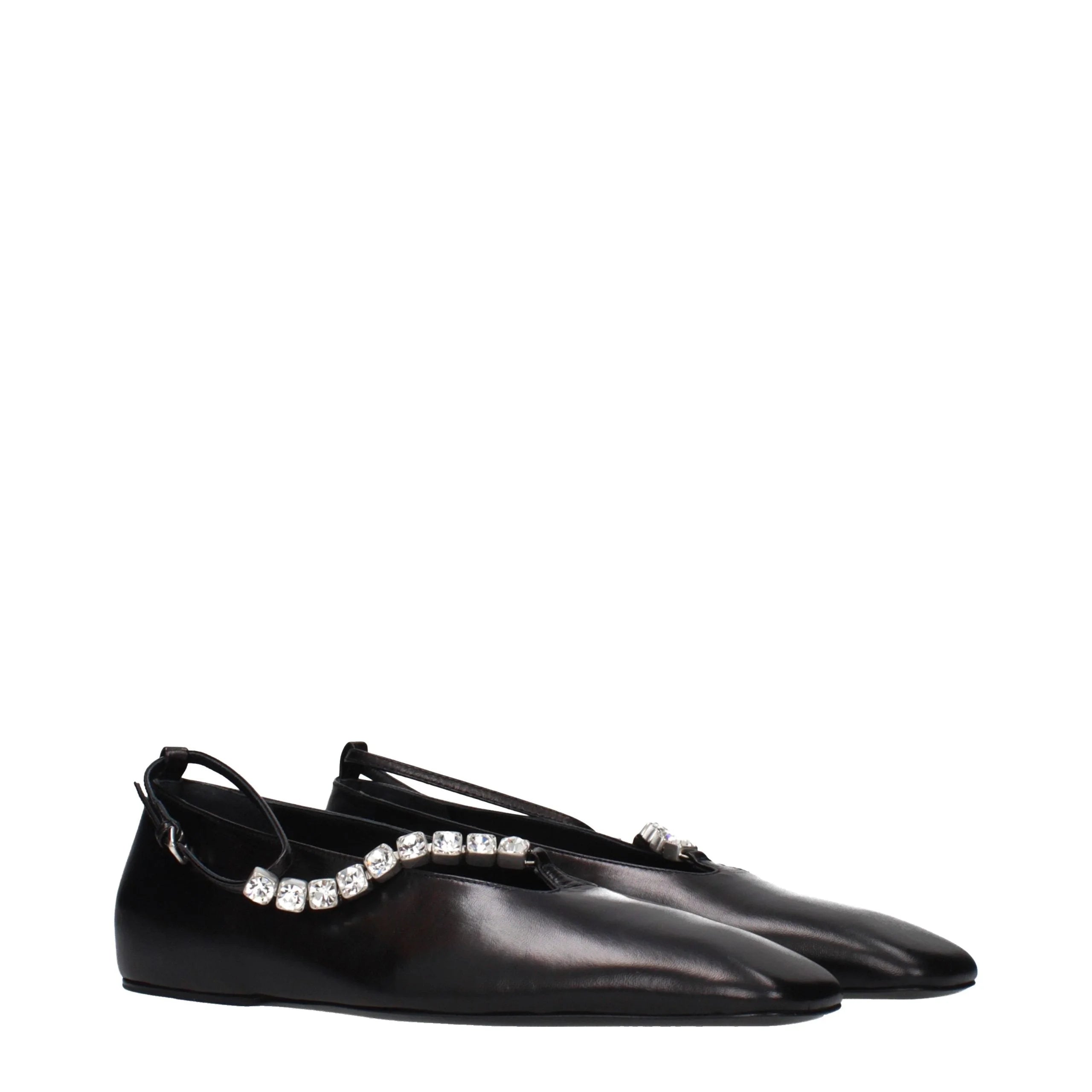 Jil Sander Black Leather Ballet Flats - EU40/US10