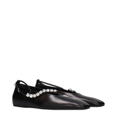 Jil Sander Black Leather Ballet Flats - EU40/US10