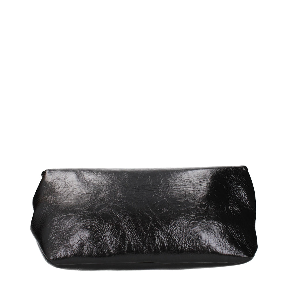 Jil Sander Black Leather Clutch Bag
