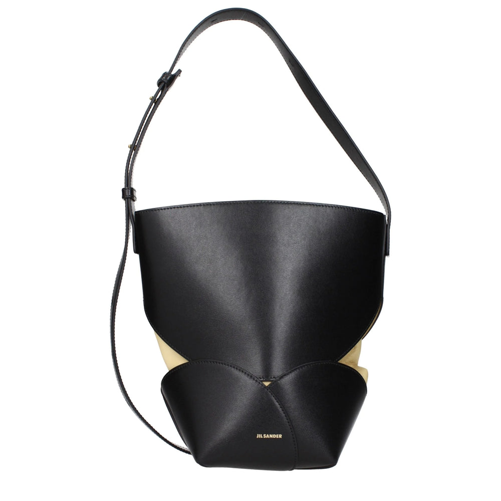 Jil Sander Black Leather Crossbody Bag