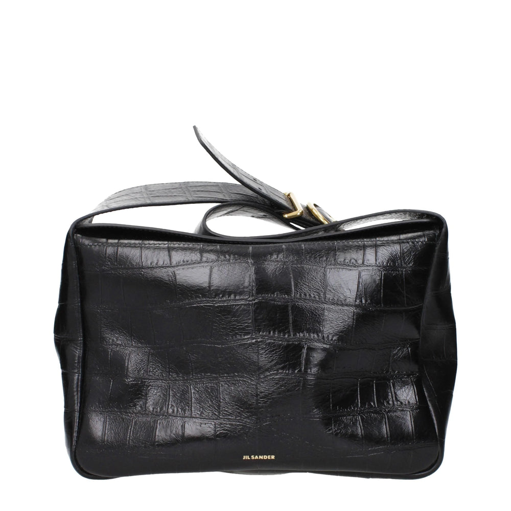 Jil Sander Black Leather Crossbody Bag