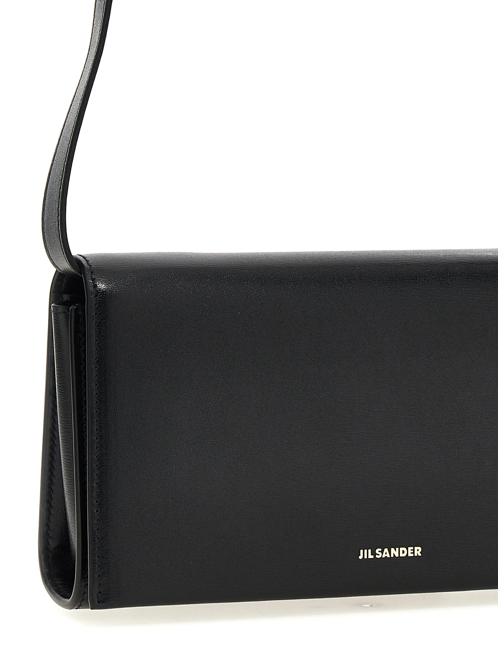 Jil Sander Black Leather Crossbody Bag
