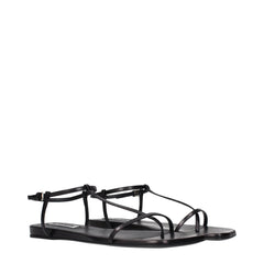 Jil Sander Svarta LäderTofflor