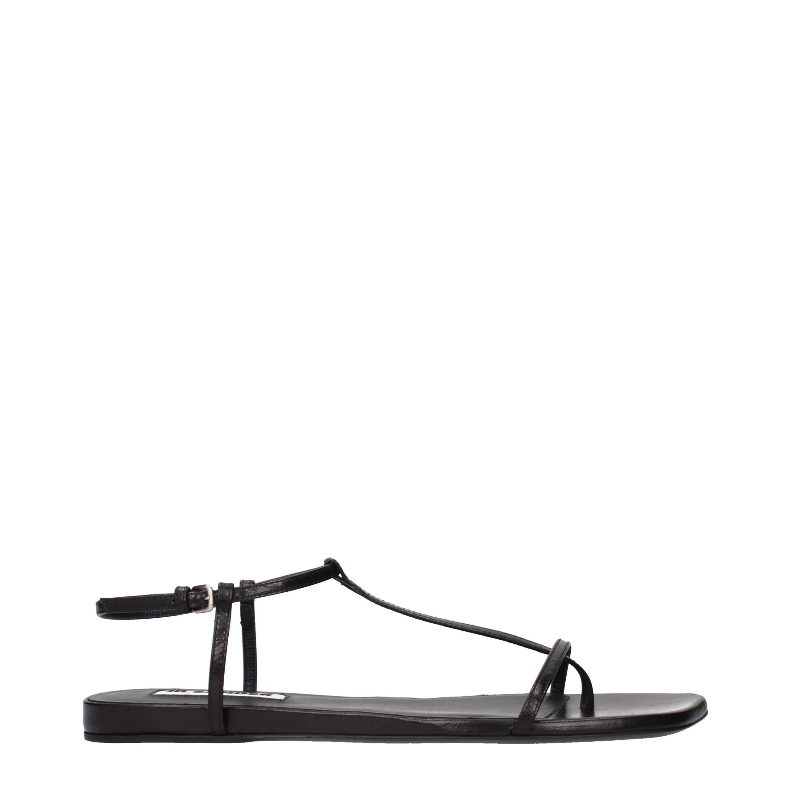 Jil Sander Svarta LäderTofflor