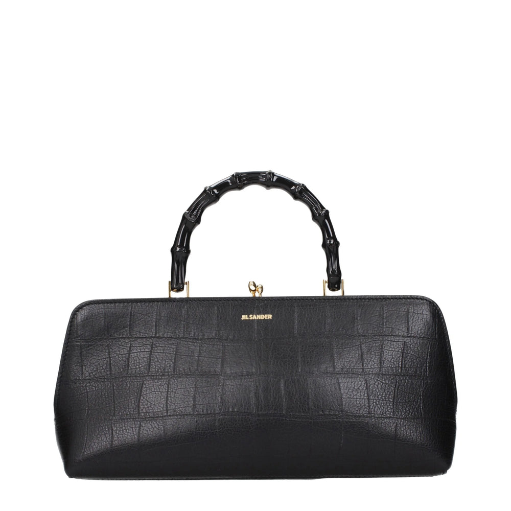 Torebka Jil Sander, czarna skóra