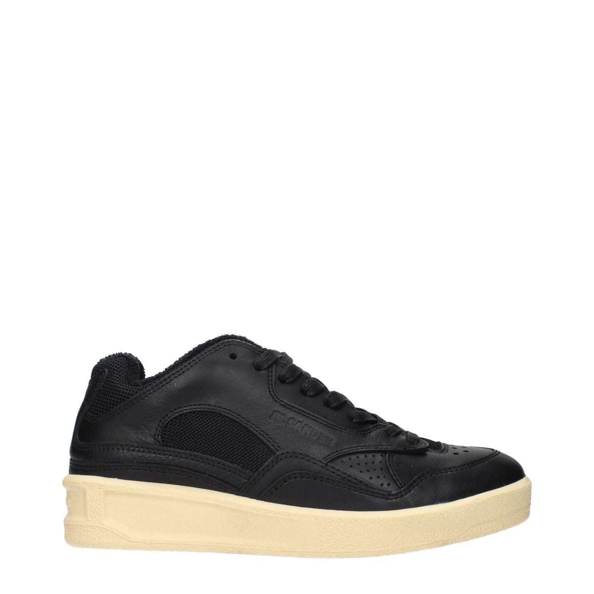 Jil Sander Black Leather Low Top Sneakers