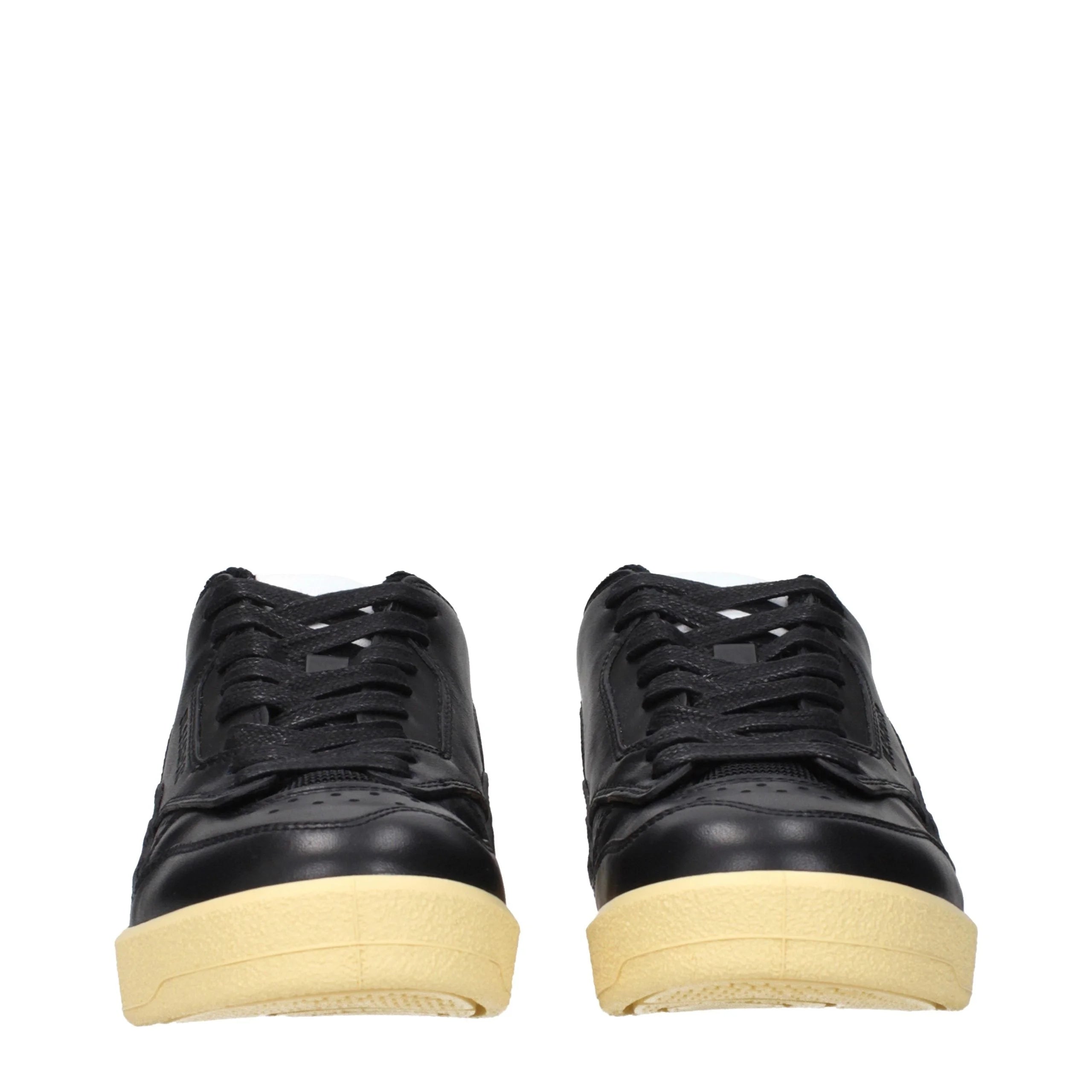Jil Sander Black Leather Low Top Sneakers