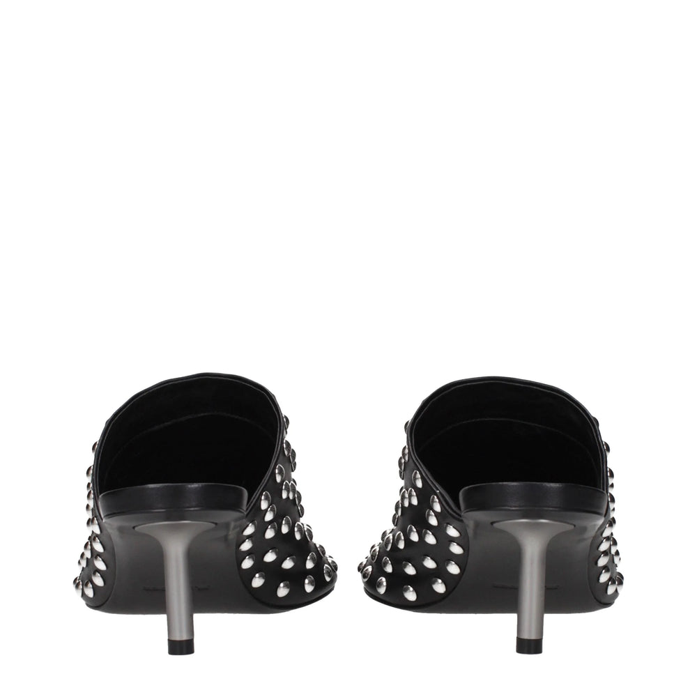 Jil Sander Black Leather Mules - EU38/US8