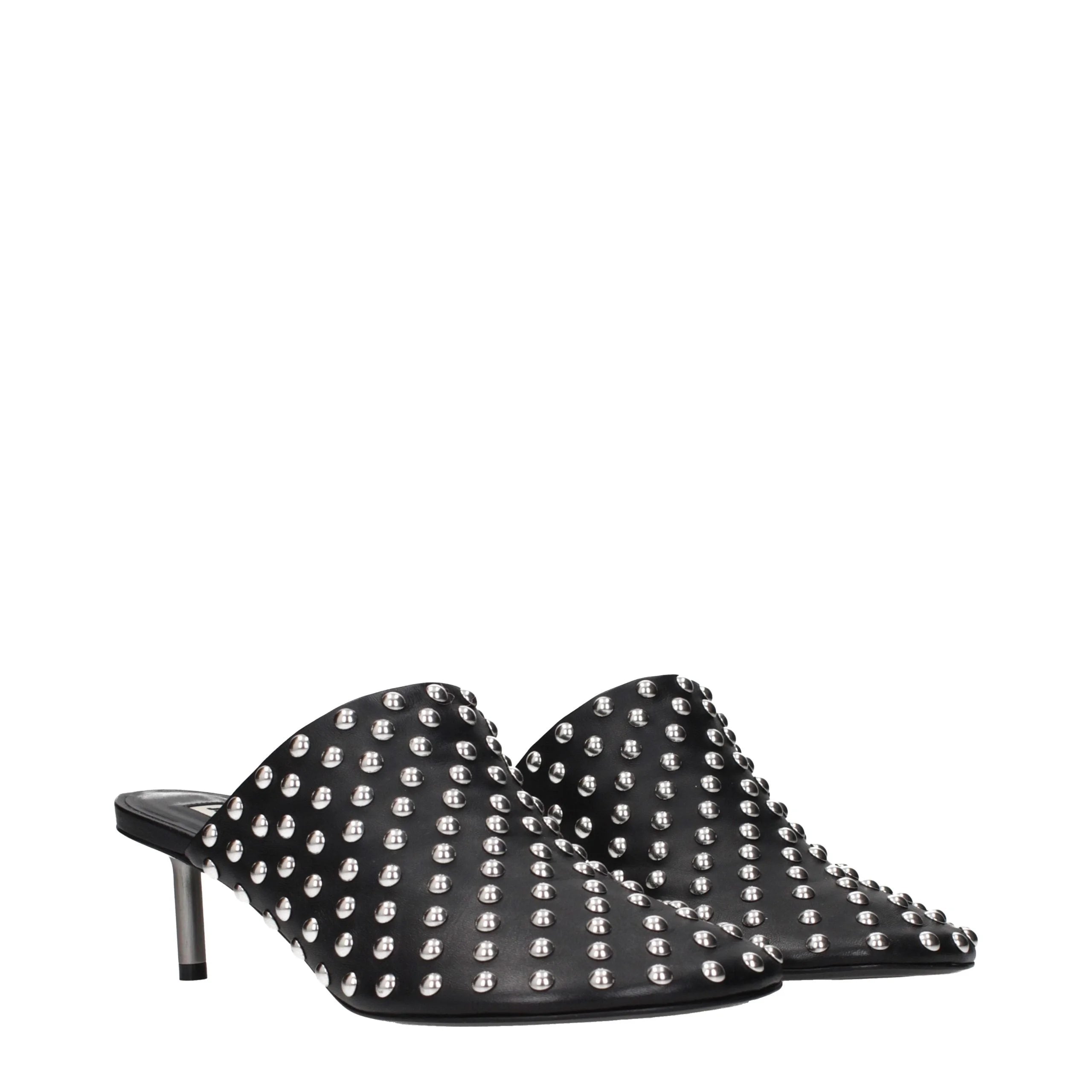 Jil Sander Black Leather Mules - EU38/US8