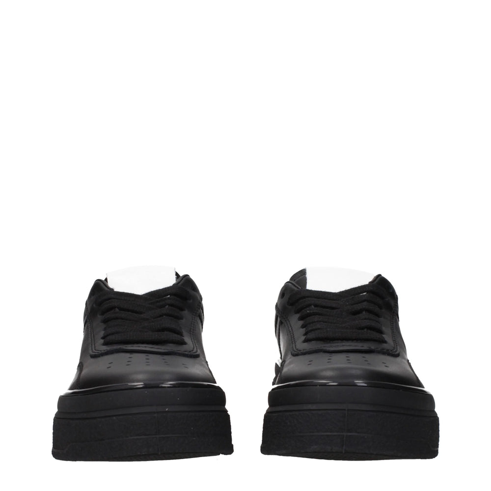 Jil Sander Black Leather Platform Sneakers