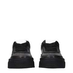Jil Sander Black Leather Platform Sneakers