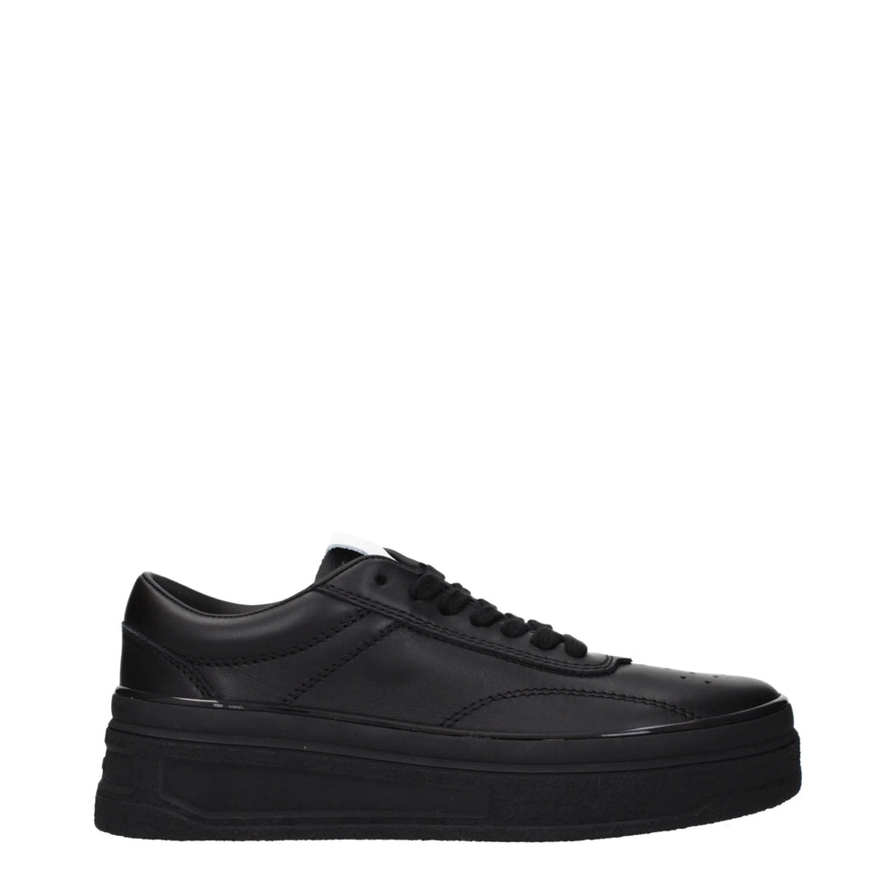 Jil Sander Black Leather Platform Sneakers