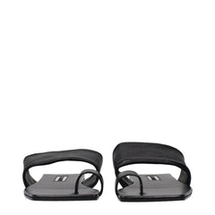 Jil Sander Black Leather Sandals