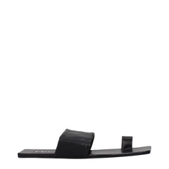 Jil Sander Black Leather Sandals