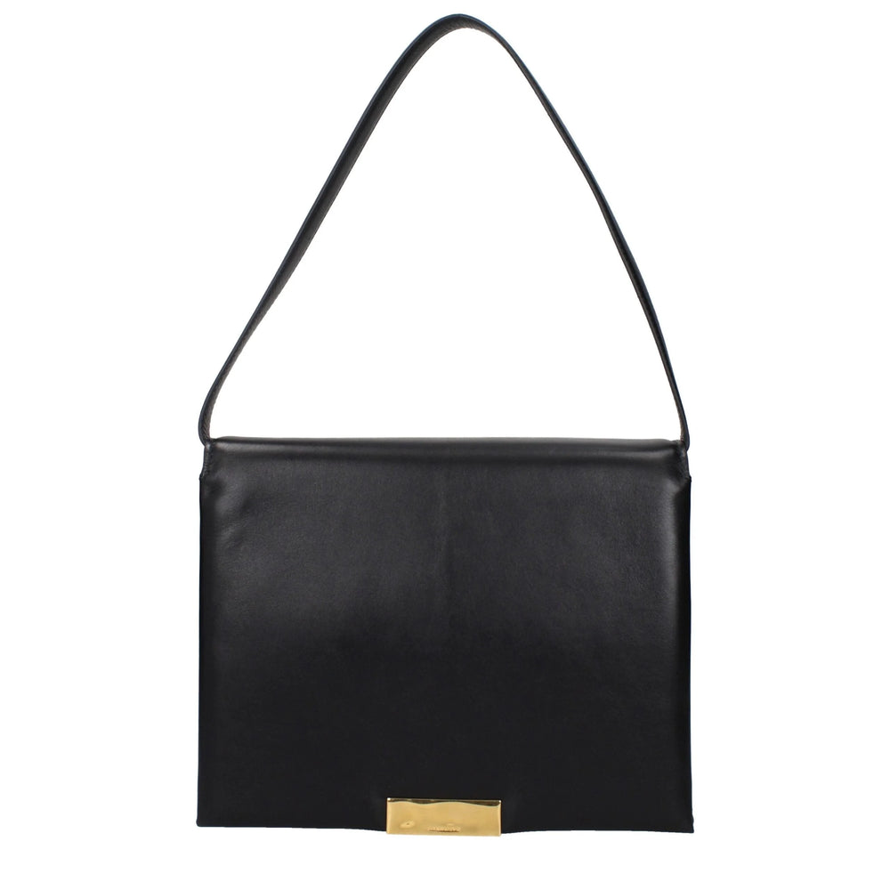 Jil Sander Black Leather Shoulder Bags