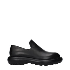 Jil Sander Black Leather Slip-On Loafers