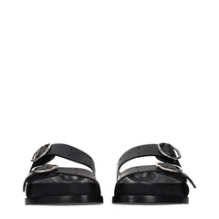 Jil Sander Černé kožené pantofle