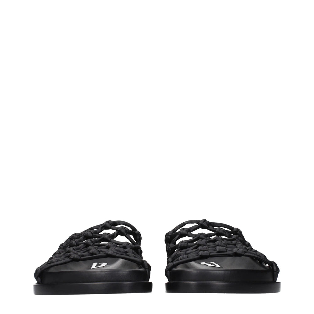 Jil Sander Black Leather Slippers