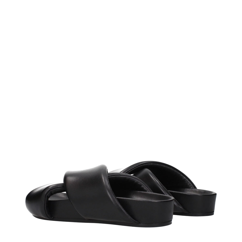 Zapatillas de piel negras Jil Sander