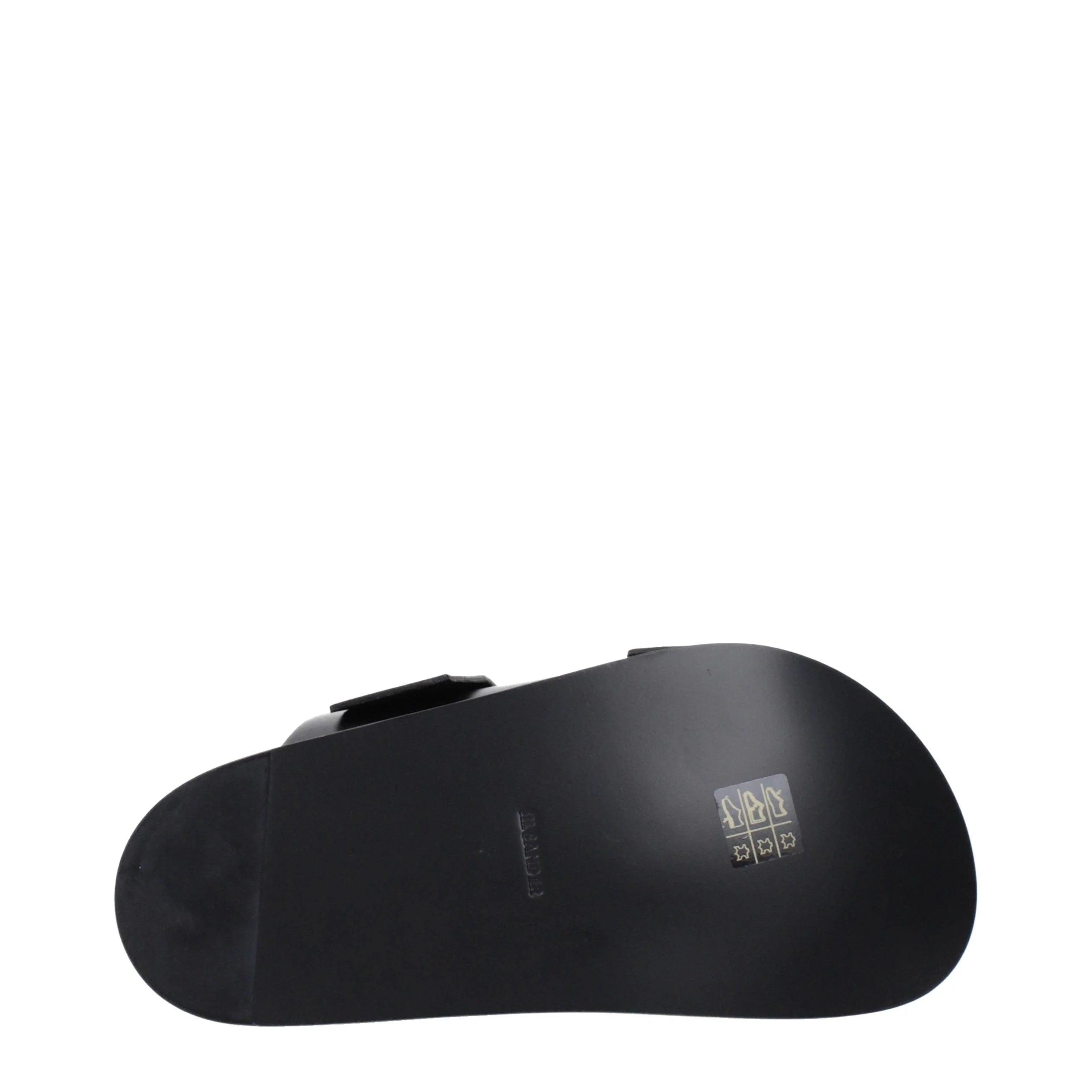 Jil Sander Black Leather Slippers