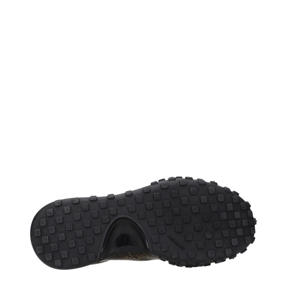 Jil Sander Black Leather Sneakers