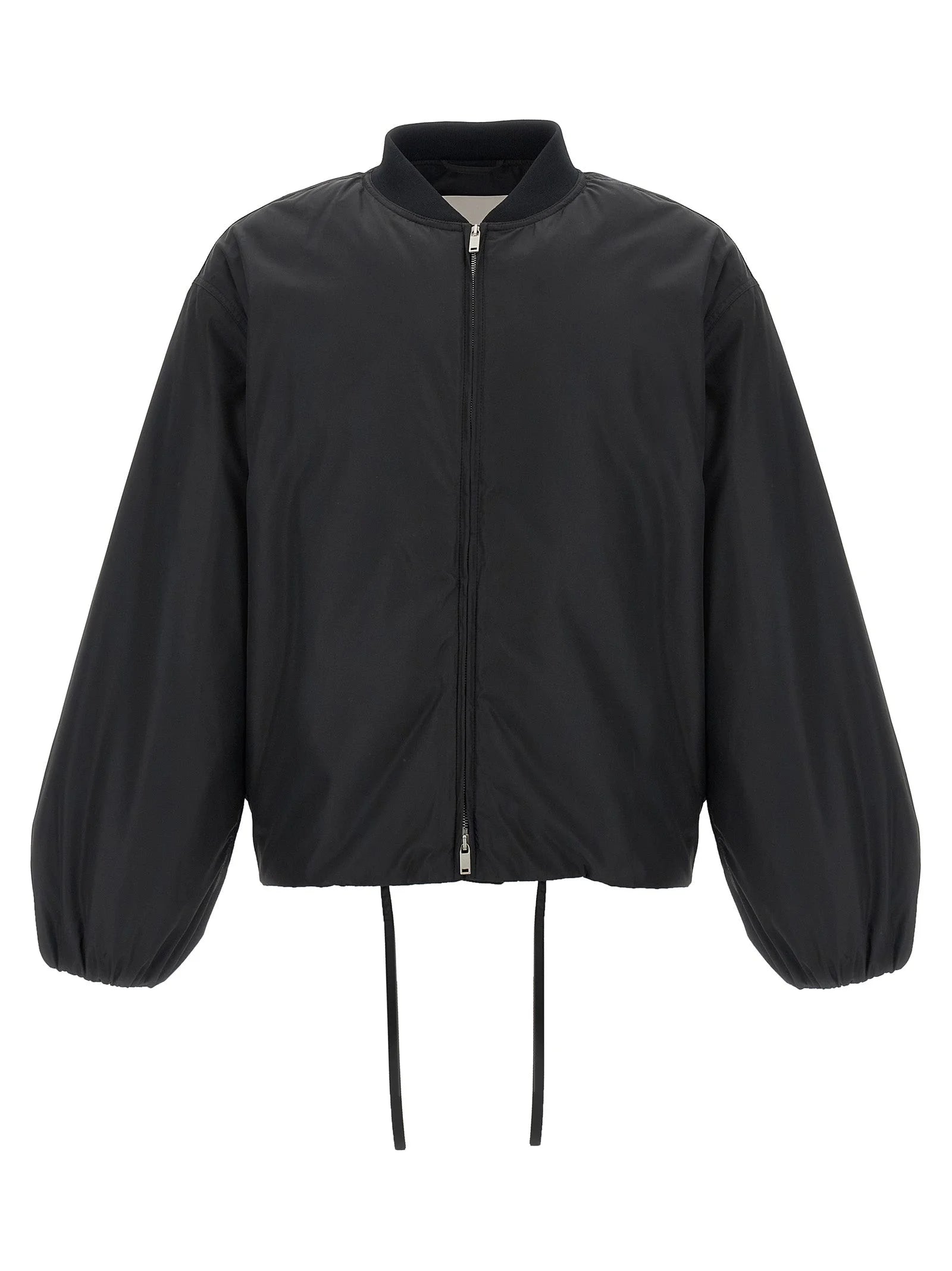 Jil Sander Black Polyester Bomber
