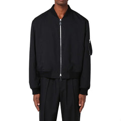 Jil Sander Zwarte Polyester Bomber - IT54 | XL