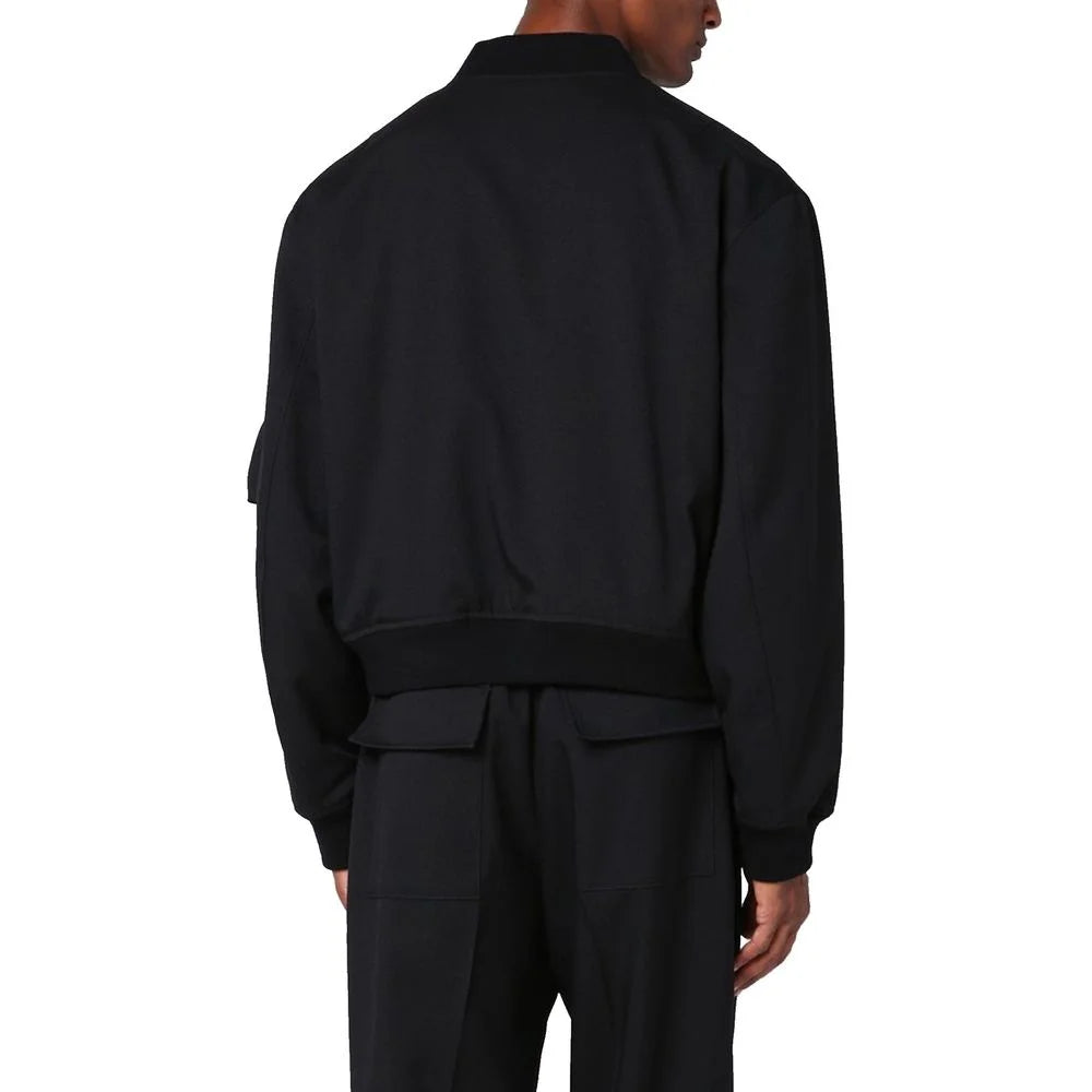 Jil Sander Zwarte Polyester Bomber - IT54 | XL