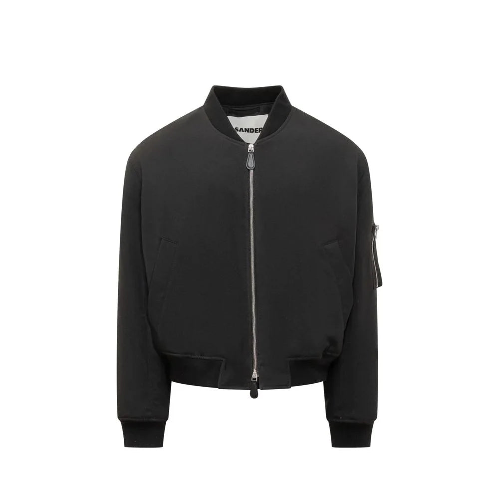 Jil Sander Zwarte Polyester Bomber - IT54 | XL
