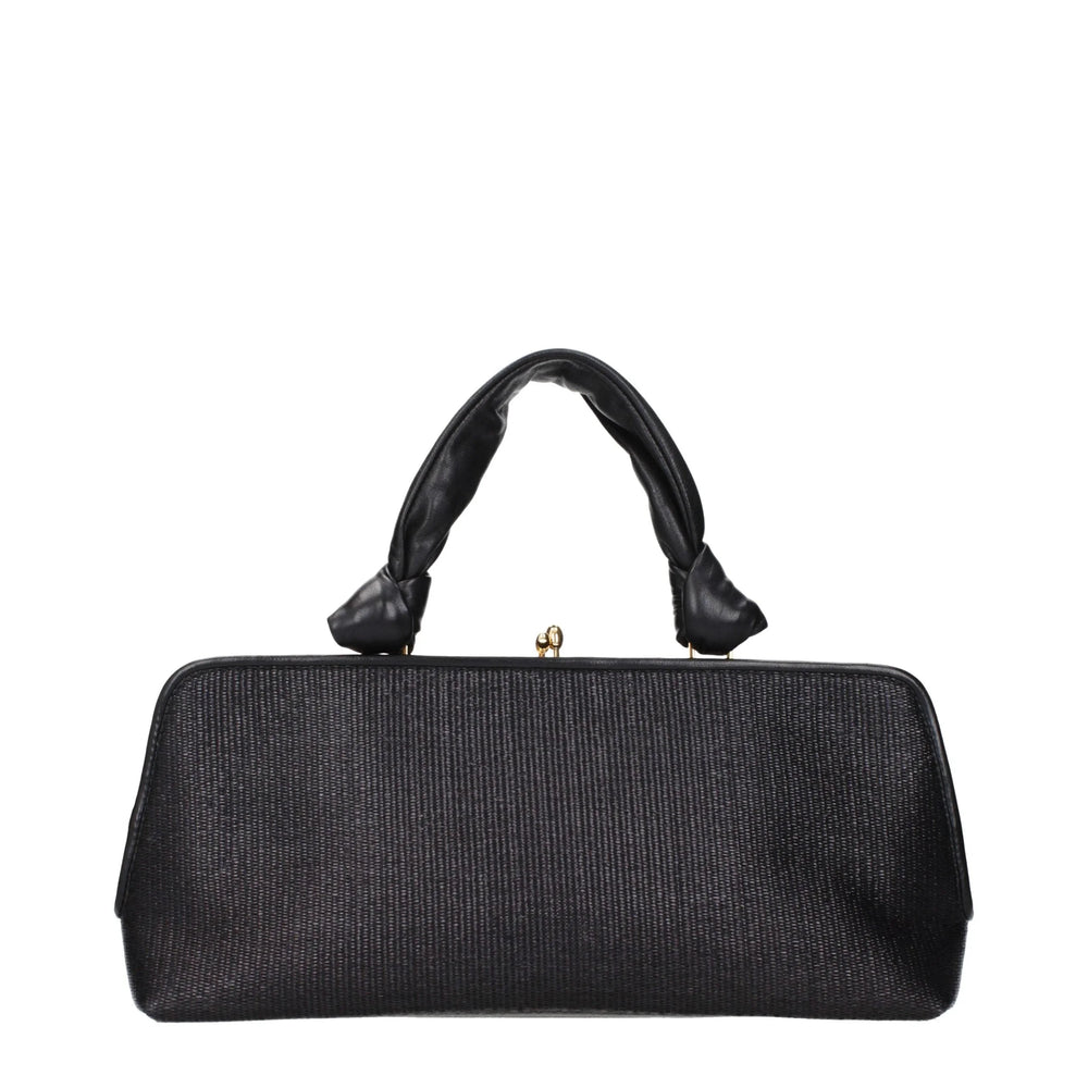 Bolso de rafia negra de Jil Sander
