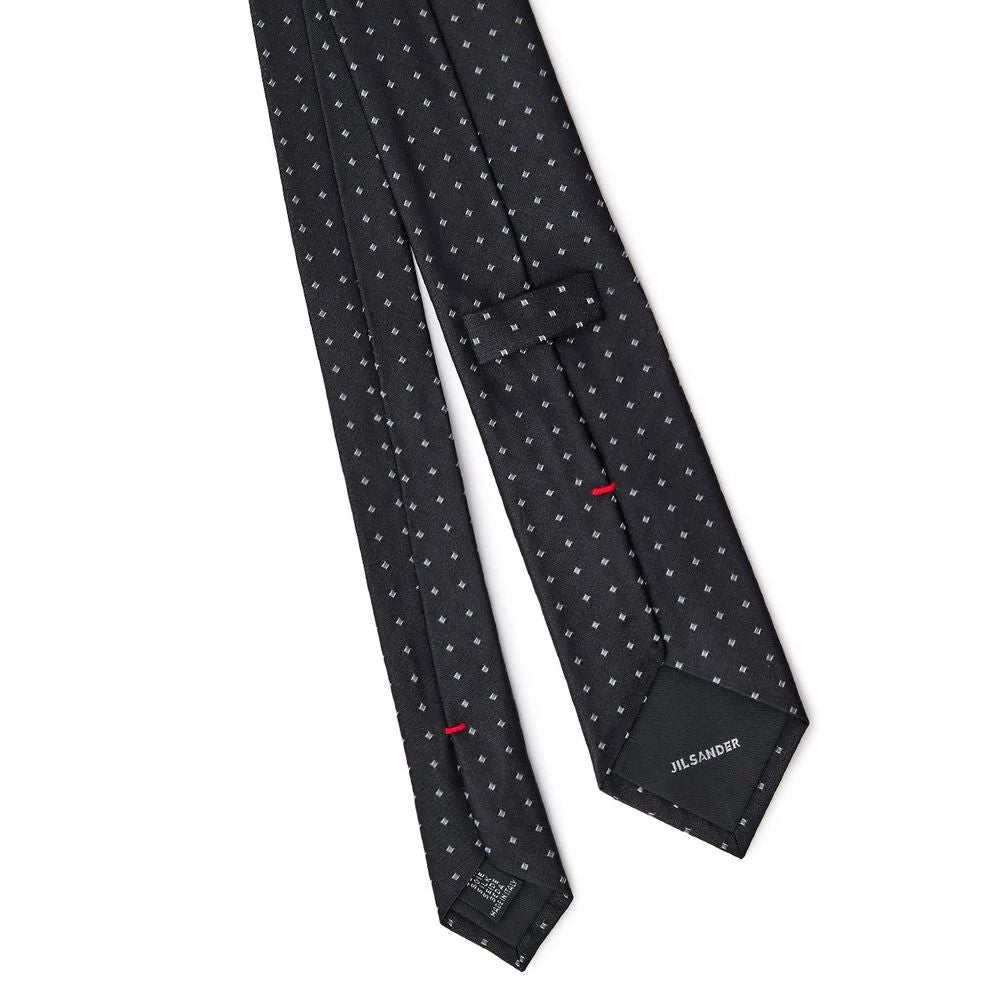 Jil Sander Black Silk Ty - Neckties