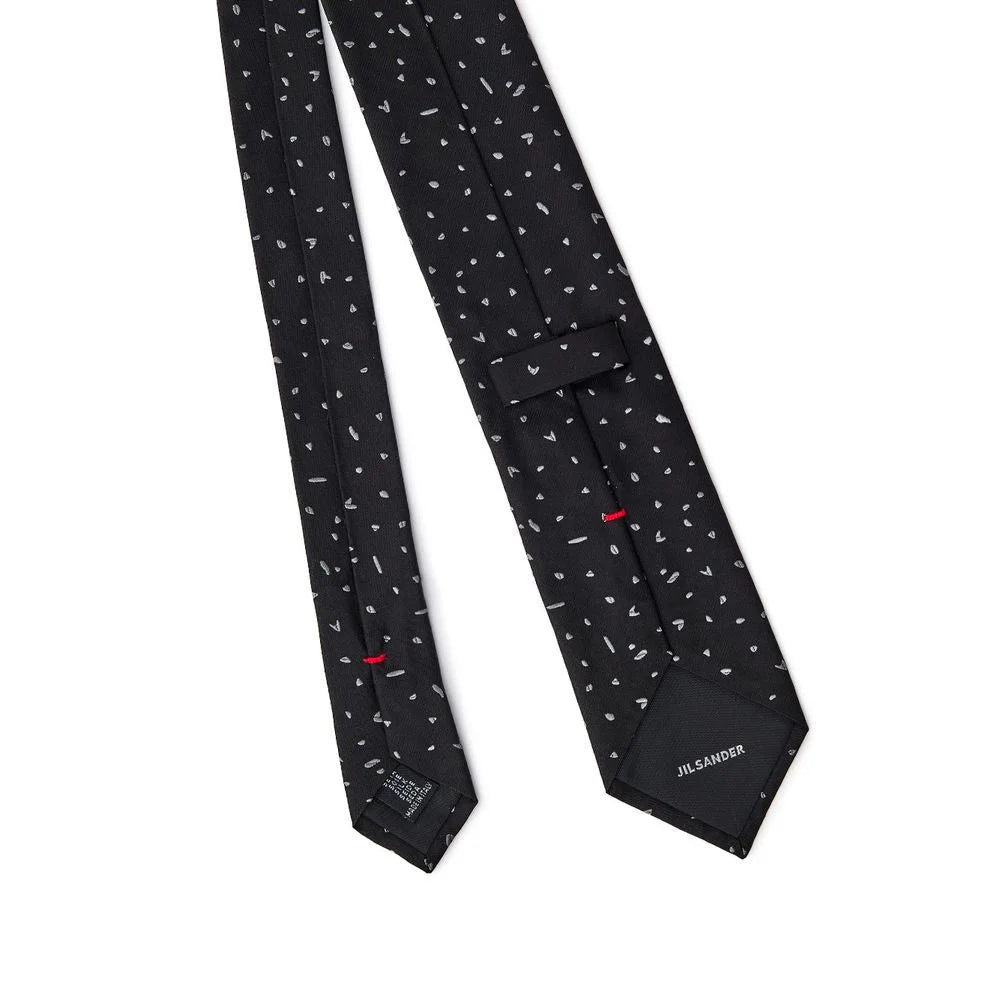 Jil Sander Black Silk Ty - Neckties