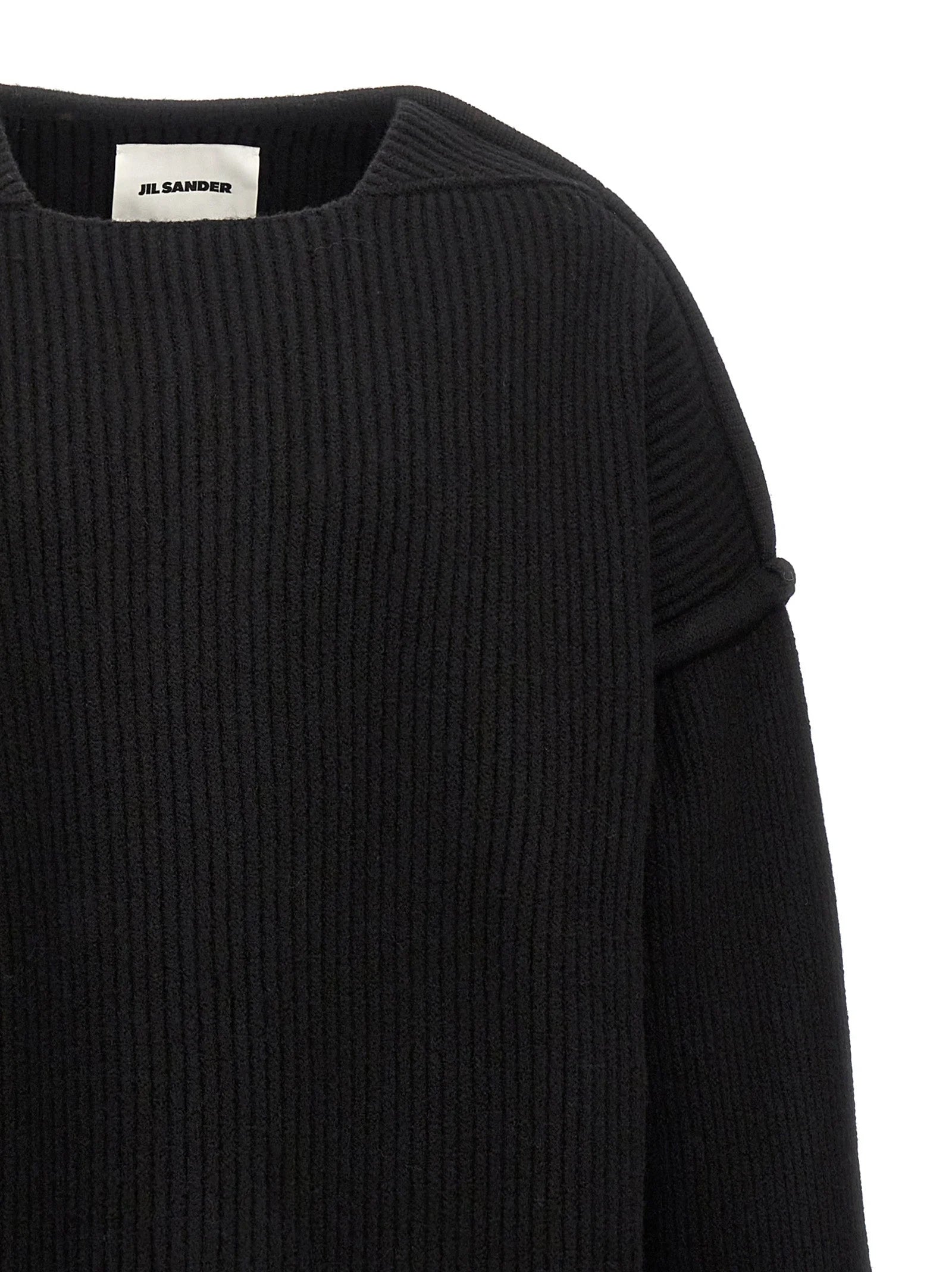 Jil Sander Black Wool Cardigan - M