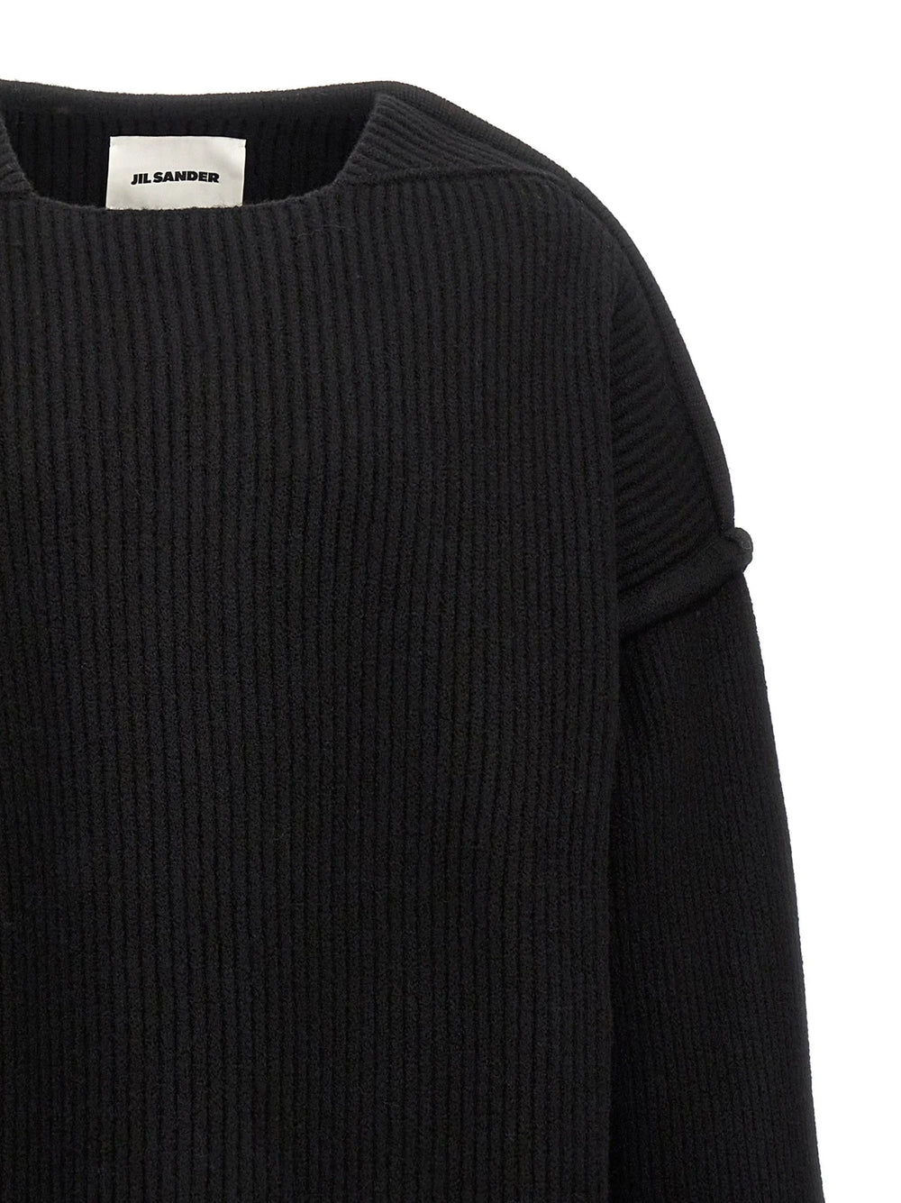Jil Sander Black Wool Cardigan - M